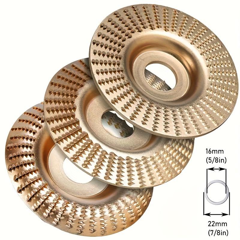 3pcs Woodworking Carving Wheel Polishing Wheel Versatile Sanding Disc Wood Shaping Tool Abrasive Disc 22mm Inner Diameter