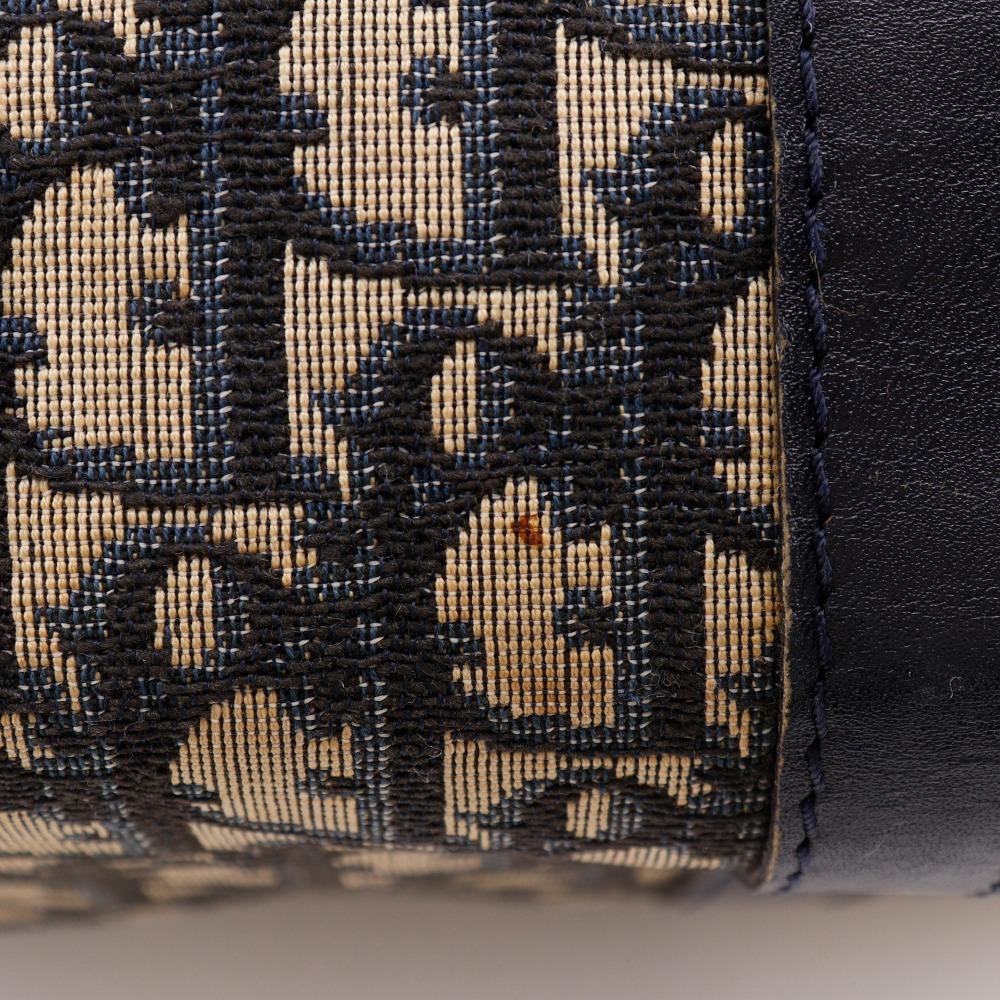 Dior Trotter Boston Bag Mini Boston Vintage Beige Canvas Unisex Used