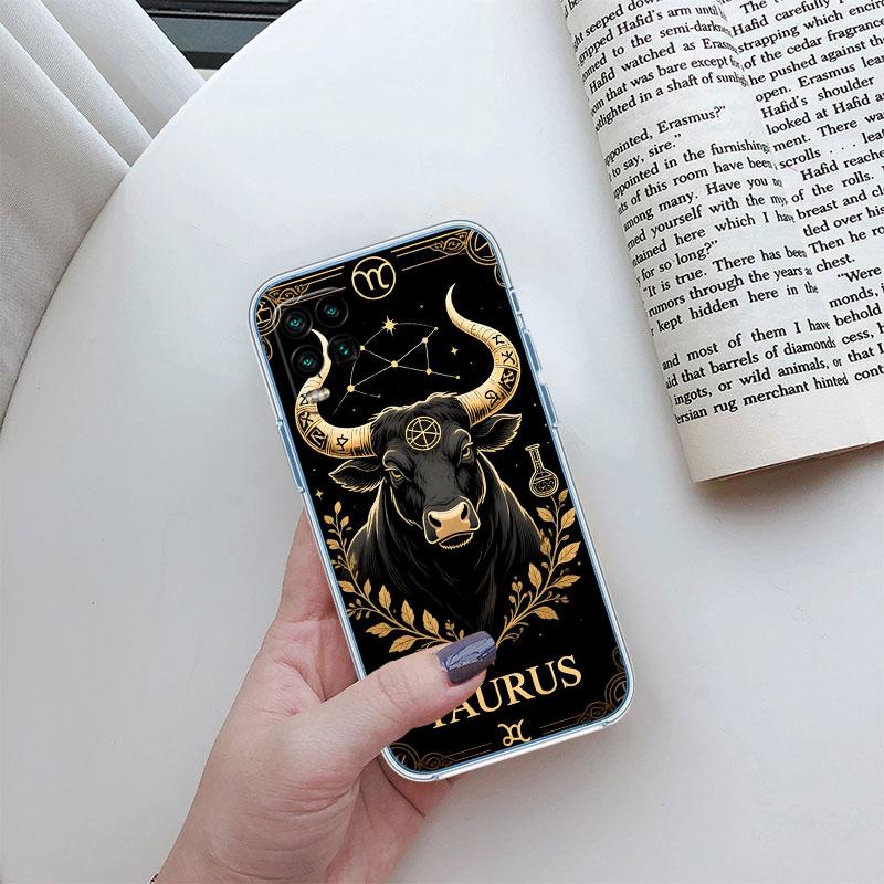 12 Constellation Card Transparent Phone Case for LG K22 K30 K40 K40S K41 K42 K50 K50S K51 K51S K52 K61 K62 K71 K92 Q61