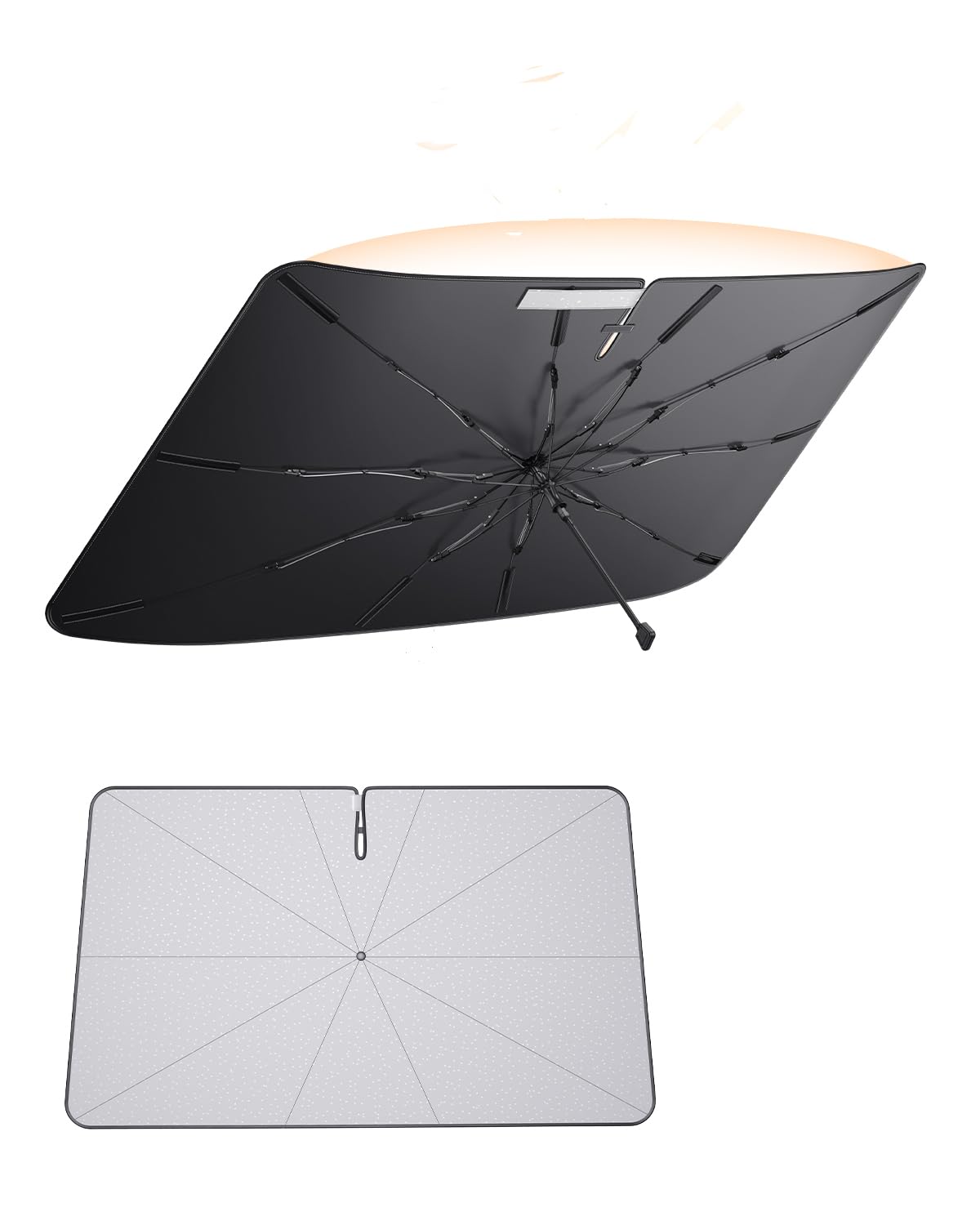 

GAFAT Лобовое стекло Suzuki Wagon, совместимое с Every Wagon, имеет гибкий центр, 10 усиленных и УФ-защищенных складок для легкой установки и чёрный