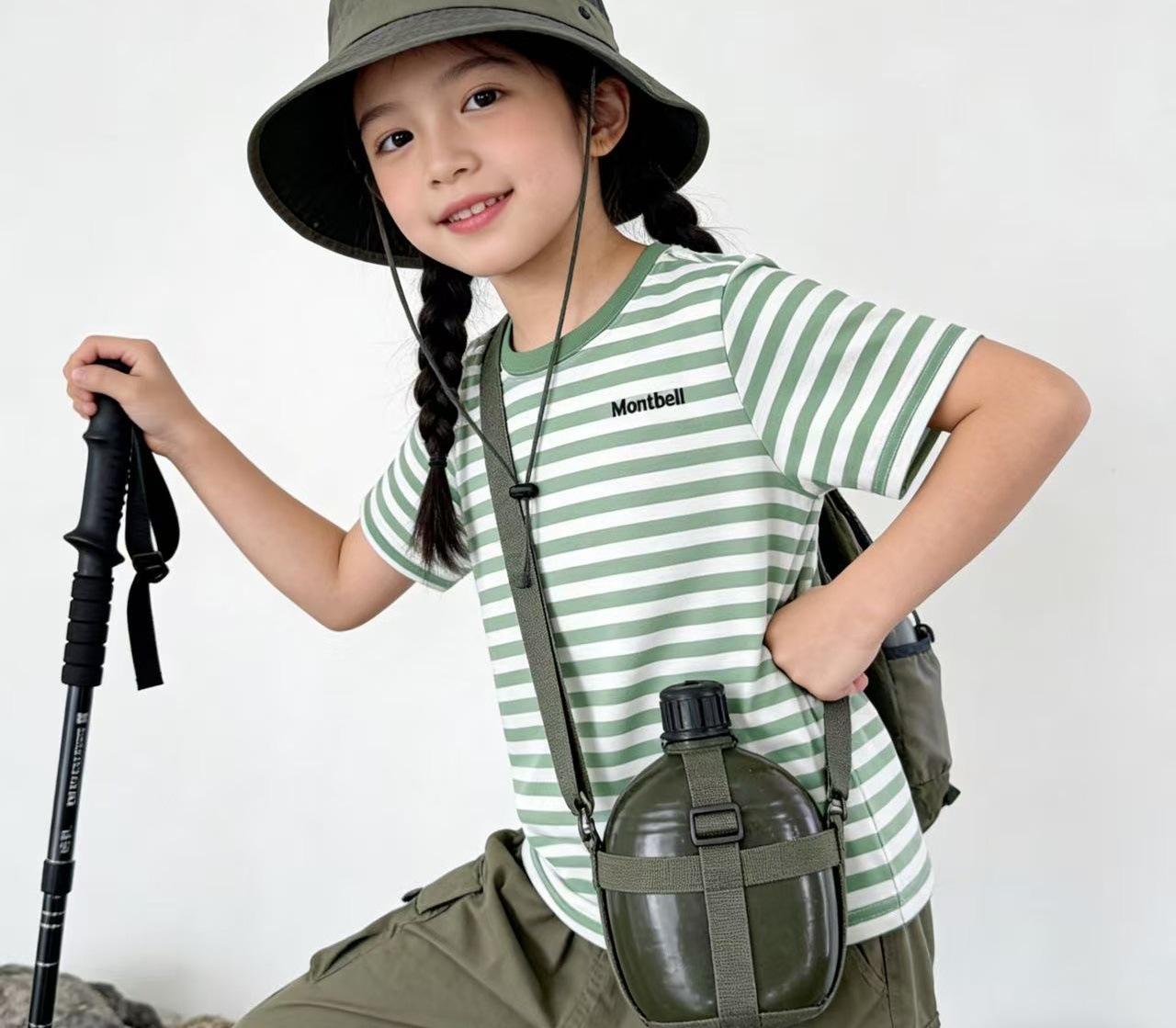 

2026 Kids Classic Summer Short Sleeve Striped Cotton T-Shirt 130 cm