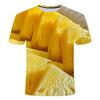 Summer New 3D Printed Fruit Pineapple Pattern Top Creative, Quirky, Comfortable, and Fashionable Crewneck T-shirt