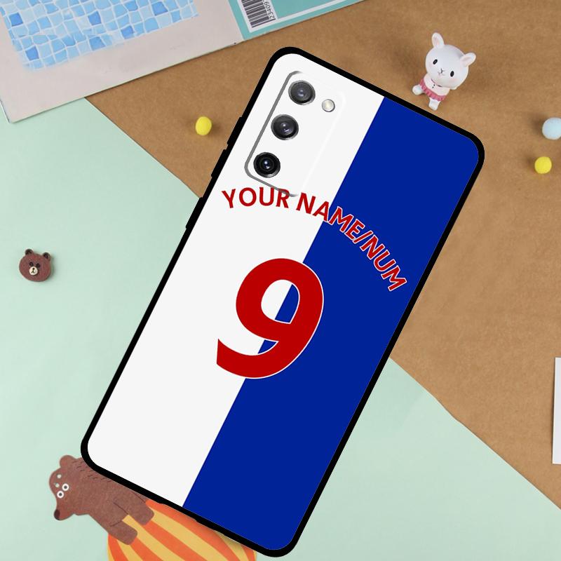 Personalised Football Strips Case For Samsung Galaxy S23 S22 Ultra S21 S20 FE S8 S9 S10 Note 10 Plus Note 20 Ultra Cover