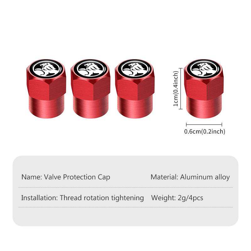 4PCS Car Tire Stem Valve Cap Airdust Waterproof Wheel Tire Valve Rim Stem Cover For Holden Colorado Captiva Commodor VY VZ HSV