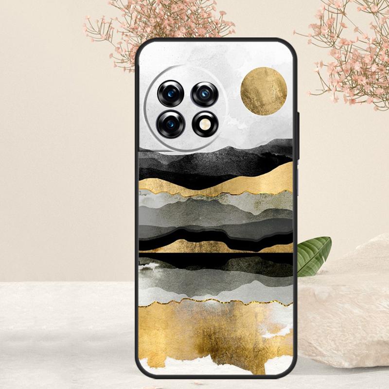 Gold Landscape Painting Case For OnePlus 15R 13R 13T 15 13 12 12R 11 10T 8 9 10 Pro Nord 5 CE 4 3 Lite N20 N30 Cover