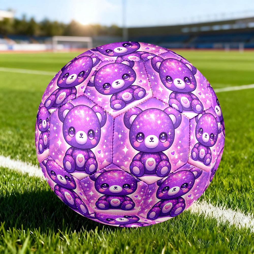 1pc Galactic Bear Size 5 Soccer Ball Professional Match Training Football Indoor &Outdoor Sports Ball Lightweight Durable C65105