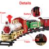 Christmas Series Train Track Electric Steam Track Train Model Lights Children's Holiday Gifts Music Santa Claus Train Set
