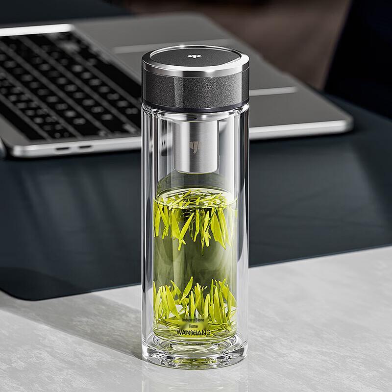 WANXIANG Double-Layer Glass Tea Infuser Bottle