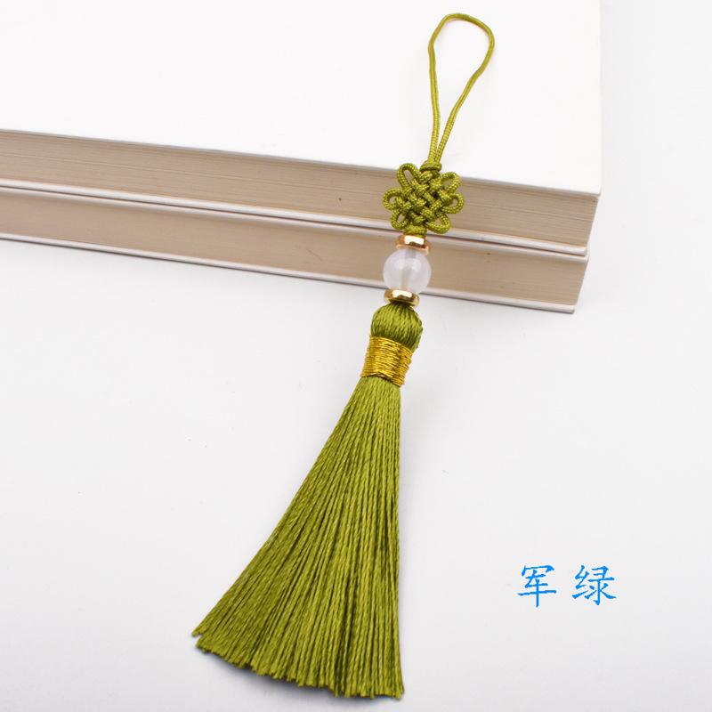 5pcs 13cm Short Tassel Spike Polyester Ice Silk Small Tassel Bookmark Key Chain Tassels for DIY Sewing Crafts Home Decor Tassel