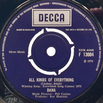 7inch Record DANA - All Kinds Of Everything F13004 DECCA 1970 UK Pop Used