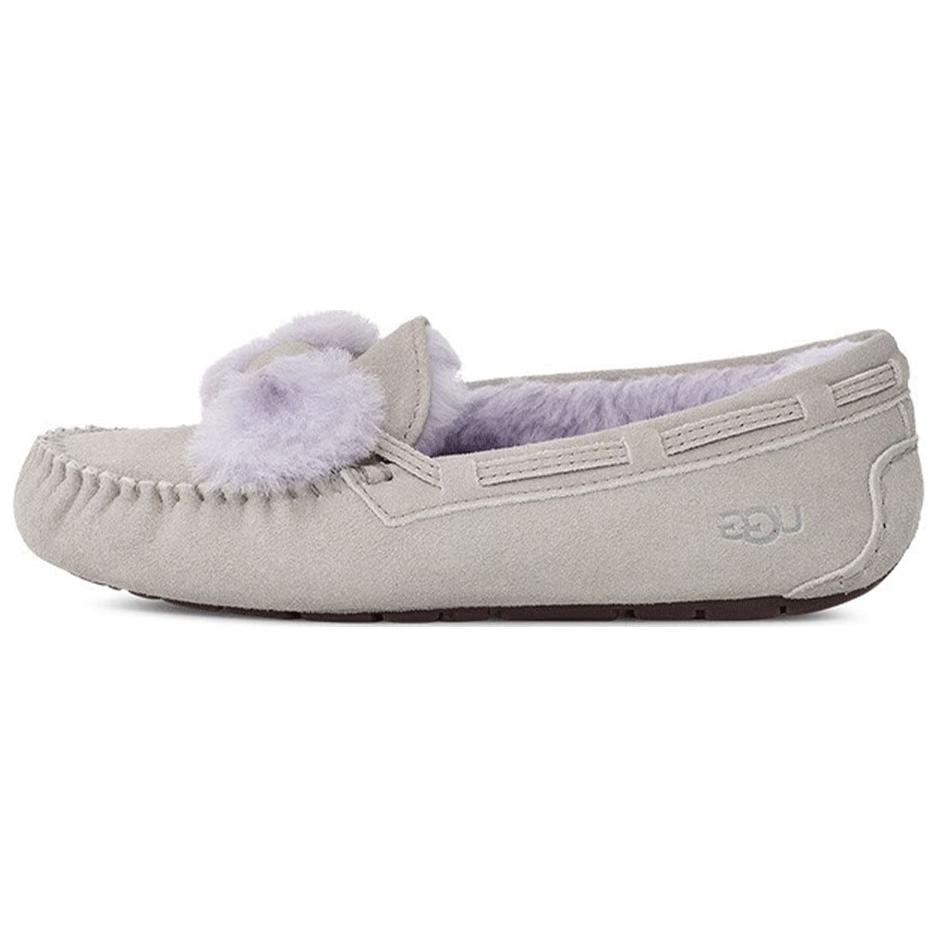 

UGG Sheepskin Plush Round Toe Slip-On Loafers Women Loafers Brown 1135112-GOA 38