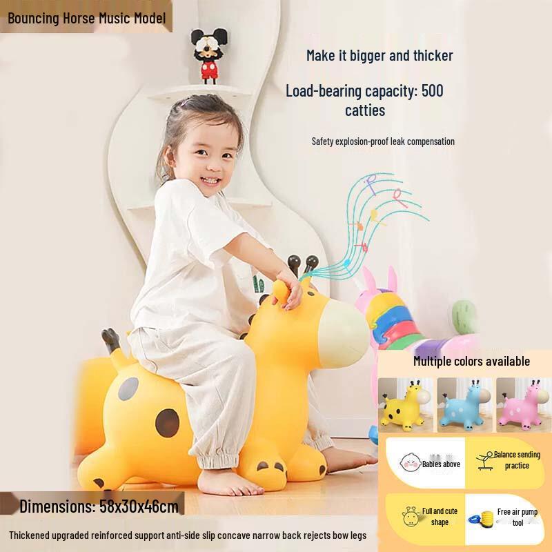 MAILE KID Inflatable Musical Jumping Deer Toy