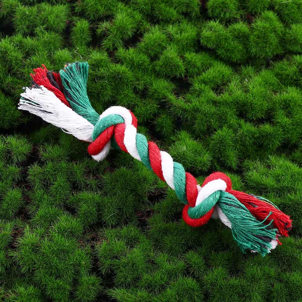 Cotton Interactive Washable Bite Resistant Dog Molar Toy Teeth Cleaning Pet Chew Rope Bone Rope