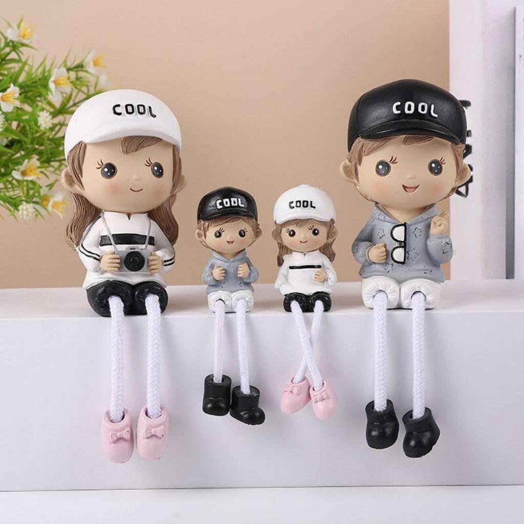 1 Set Hanging Legs Romantic Couple Showpiece | Cute Boy & Girl Gift for Him/Her, Mother's Day, Home Décor, Living Room, Bedroom