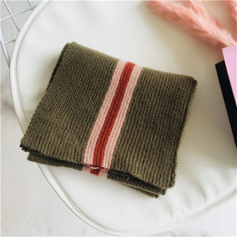 

Children s Korean Style Knitted Scarf - Striped, Warm, Thick, Ear Hanging, Neck Warmer for Autumn/Winter, Christmas Holiday. 1-12 years