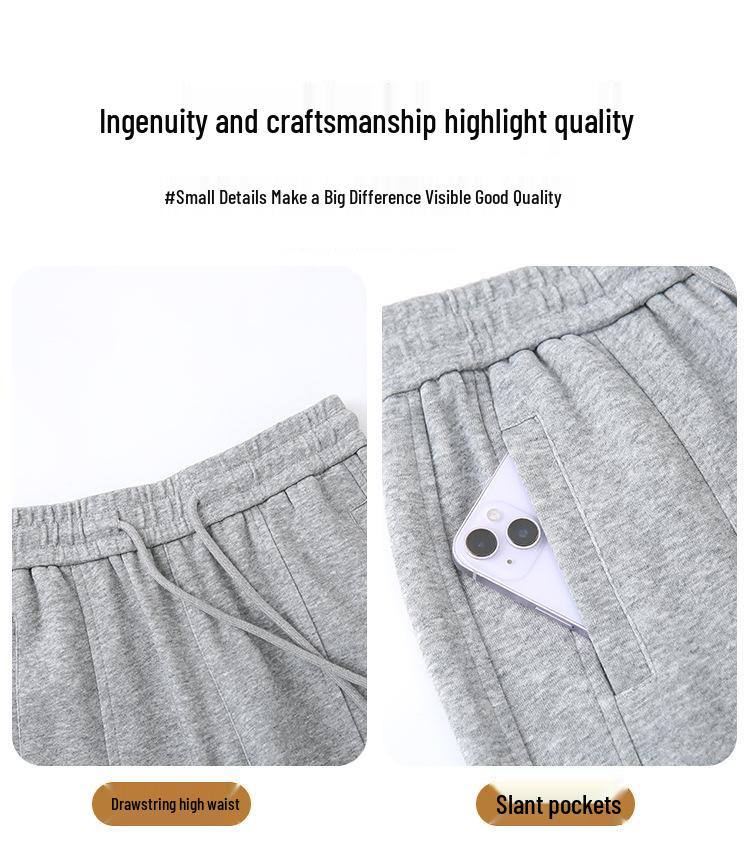 Spring 2026 Women's American-Style High-Waisted Curved Blade Sweatpants - Loose Fit, Wide-Leg, Casual Sports Trousers.