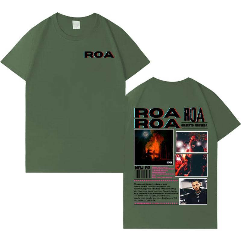 

Rapper ROA Tour Album Merch T Shirt Mens Women Harajuku Cotton Tshirts Hip Hop Casual Oversized Short Sleeve Tshirt Streetwear 3XL