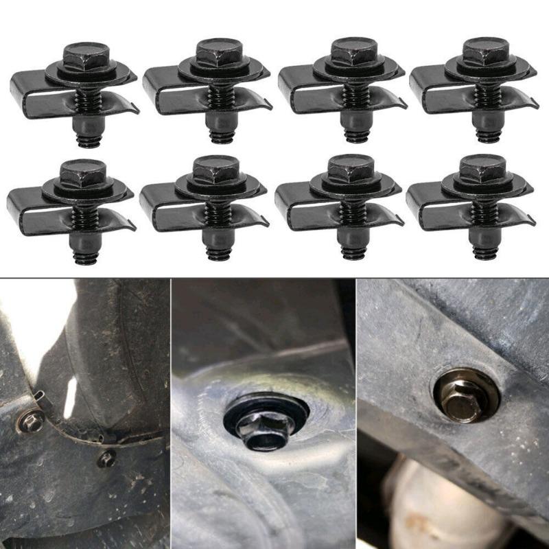 Car Body Bolts & U-nut Clips M6 Engine Cover Undertray Splash Shield Guard Bumper Fender Liner Retainer Fastener Rivet Screws