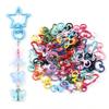 10Pcs Colorful Lobster Clasps Heart Star Moon Shaped Lobster Clasp Snap Hooks DIY Key Ring Bags Chains  Jewelry Making Findings