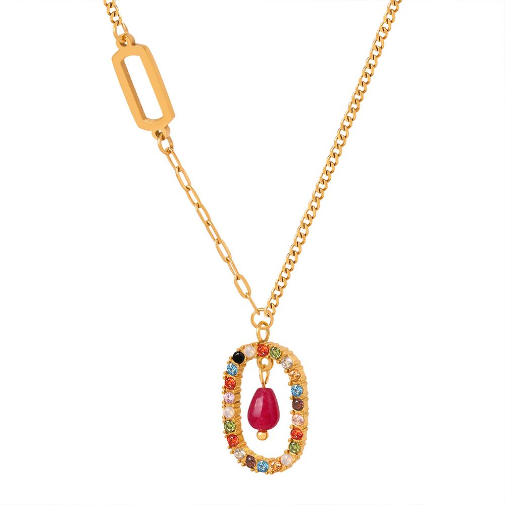 Hypoallergenic High Quality Stainless Steel Jewelry Wholesale Pendant Necklace 18K Filled 316L Stainless Steel Necklace 16inches&TRENDY