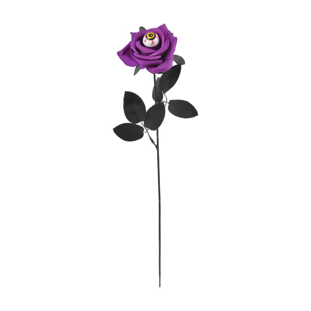 Halloween Skeleton Hand Rose Adornment Creepy Fake Flowers For Indoor Layout And For Halloween Home Decorations And Spooky Scene Setting