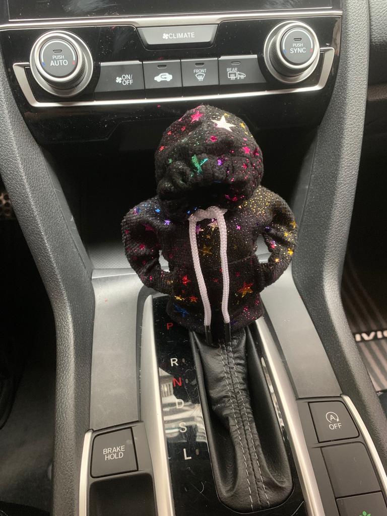 Car Gear Shift Knob Cover Hoodie Funny Plush Shifter Sleeve Universal Fit Manual Automatic Protector Winter Warm Decor