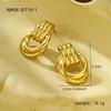 GEMCHIC Women's Stainless Steel Geometric Earrings Gold Silver Fashion Statement Studs