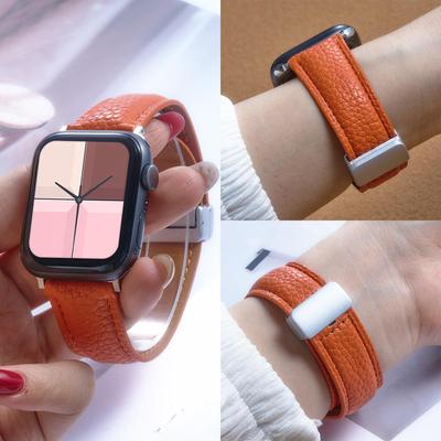 Magnetisches Lederarmband für Apple Watch 10 Armband 46mm 42mm 44mm 45mm 49mm 40 41mm Armband correa iWatch Series ultra 5 6 se 7 8 9