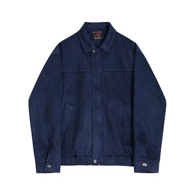 Short Lapel Jacket for Men Spring Loose Retro Coat Korean Style Trendy Simple Top