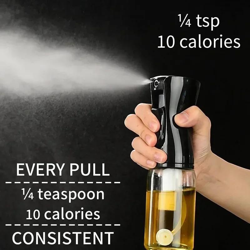 Bouteille de pulvérisation d'huile Pot de cuisine Distributeurs d'huile de cuisson domestique Pulvérisateur d'huile d'olive Mister pour friteuse à air Salade Cuisson