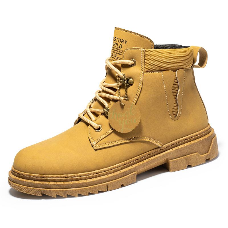 Мужские короткие ботинки осень и зима мода удобные ботинки Martin мужская обувь рабочие ботинки 39 2987₽