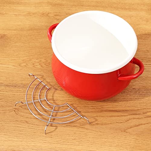 PEARL METAL Petit Cook Enamel Tempura Pan, 16cm, Red, HB-1678