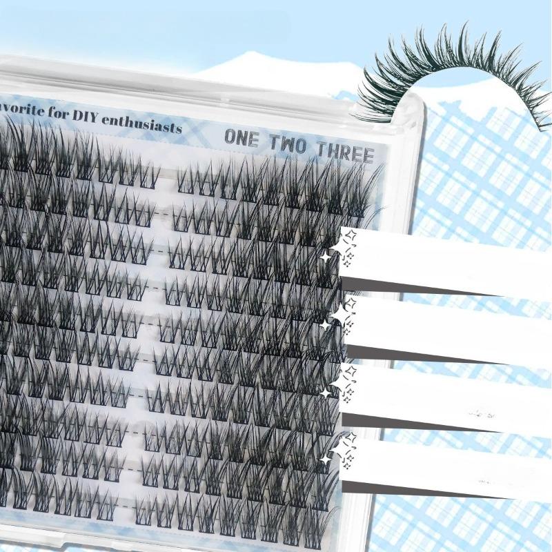 European & American 180-thick natural false eyelashes. 10 rows per small box, large capacity, segmented thin stems, individual clusters, ultra soft.