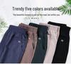Modische elastische Skinny-Hosen aus Kunstseide mit elastischem Bund für Frauen mittleren Alters und ältere Frauen - Frühling/Sommer, verkürzter Stil