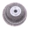 100/125/150Mm Steel Wire Brush 0.15Mm Wire Wheel Brush Round For Bench Grinder Deburring Tool Cleaning Rust Polishing Adaptor
