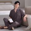 Pajamas Men's Summer Modal Thin Short Sleeve Trousers 1011 New Pullover Loose Youth Homewear Set