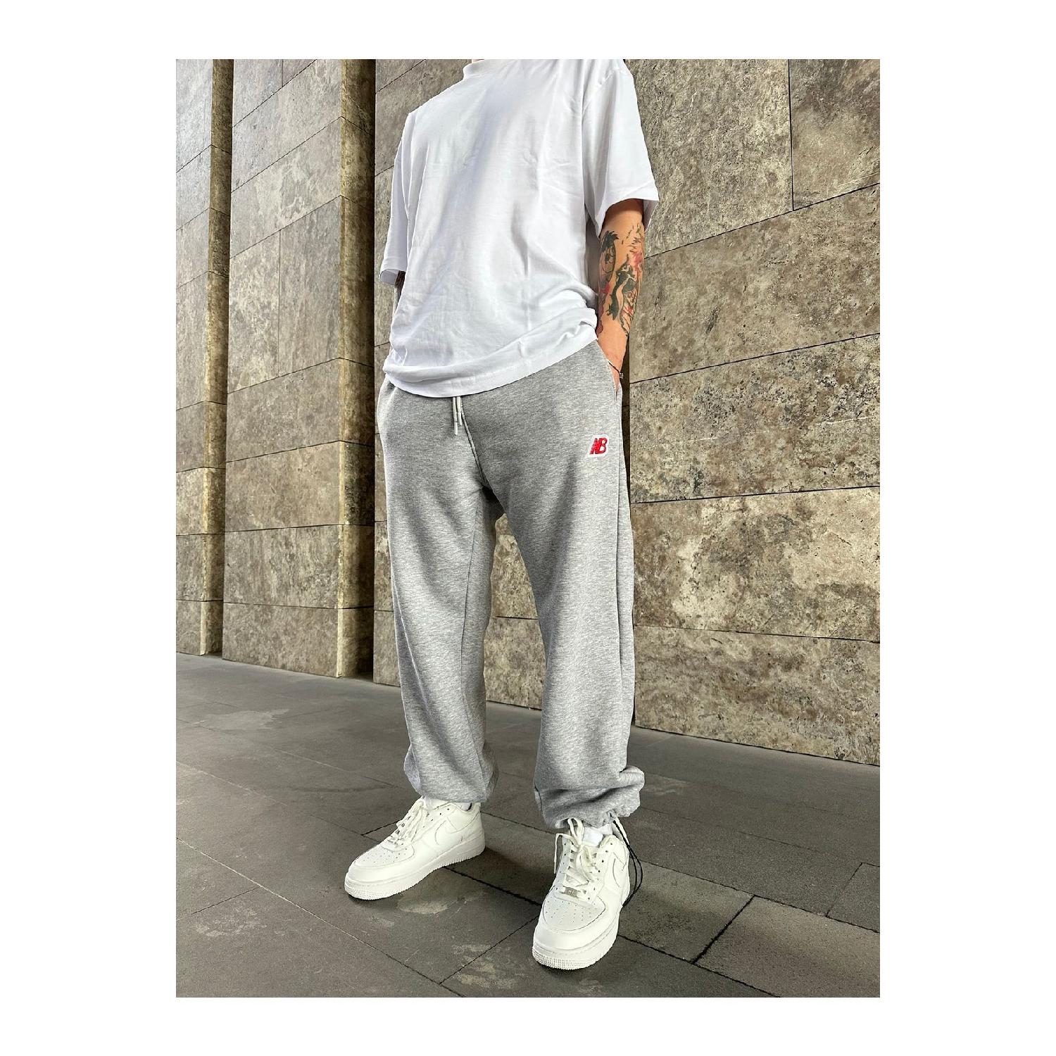 

Эластичные Спортивные Штаны С Вышивкой Nb - Серый S серый