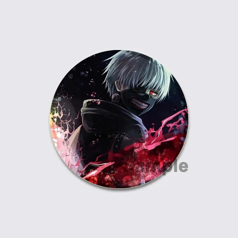 32/44/58mm Fashion Accessorie Anime Tokyo Ghoul Pin Handmade Cartoon Kaneki Ken Brooche for Backpack Cothes Collection Badge Hat Decoration