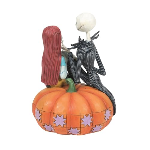 Enesco Statue/Figure "Disney Traditions" Jack and Sally Sitting on a Pumpkin, Size 11 x 12 x 16.5 cm, DTR6014358