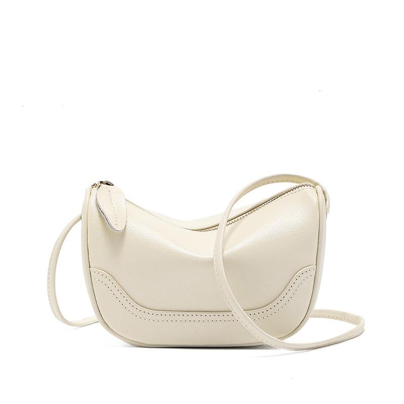 Leather Women's Bag Mobile Phone Bag New Simple and Versatile Messenger Bag Women's Niche Fashion Shoulder Bag Shell Bag Women