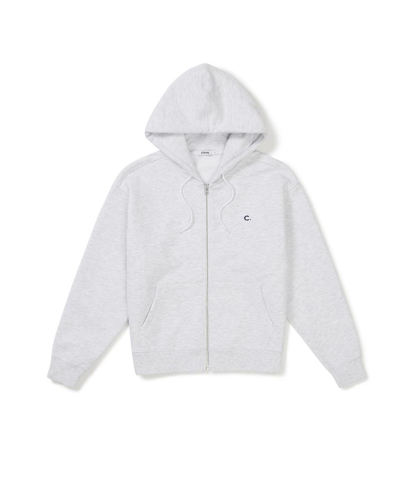 Clove New Active Oversized Hoody Zip-Up (Light Grey)