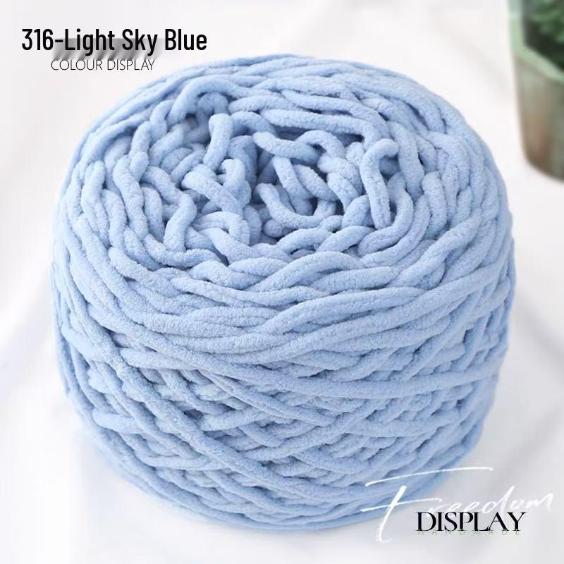 New 3.8 Liang Colored Ice Yarn: Thick Single-Strand for Crochet - Ideal for Shoes, Slippers, Scarves, and Seat Cushions.
