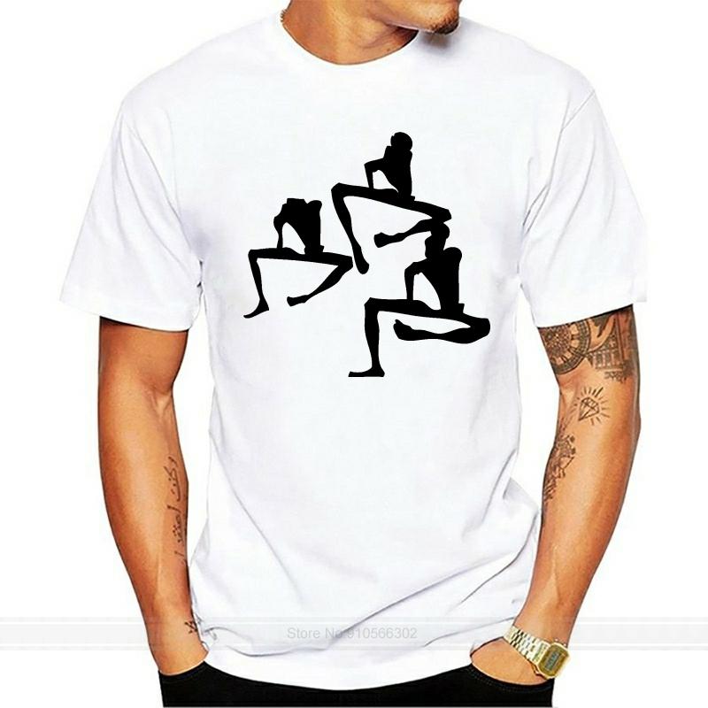 Egon Schiele Painting T-shirt Free Male Nudes Composition Hipster Art Grey White Fashion T-shirts Slim Fit O-neck S разноцветный