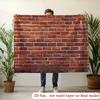 Red Brick Wall Tapestry, Rustic Brick Print Wall Hanging Decor