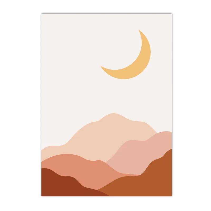 Boho Rainbow Cloud Moon Sun Heart Posters and Prints Nordic Nursery Wall Art Pictures Baby Kids Room Home Decor Canvas Painting