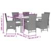 VidaXL Ensemble à Manger de Jardin avec Coussins 7 pcs, Table de Terrasse, Meubles de Patio, Mobilier d'Extérieur, Beige 3277579