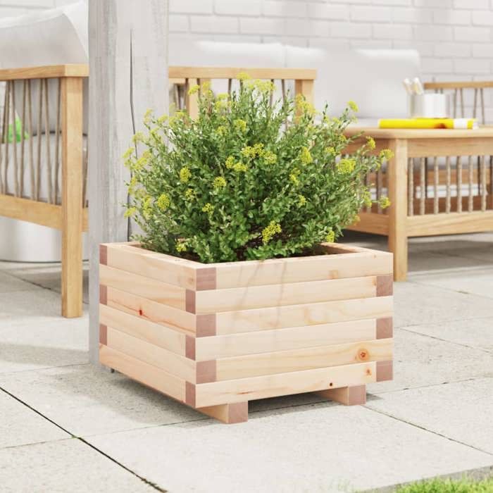 VidaXL Planter 40x40x26.5 Cm Solid Pine Wood, Outdoor Planter, Flower Box, Plant Box, Planter 847288