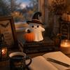 Resin Halloween Ghost Statue Cute Ghost Art Sculpture Ghost Pumpkin Statue Desktop