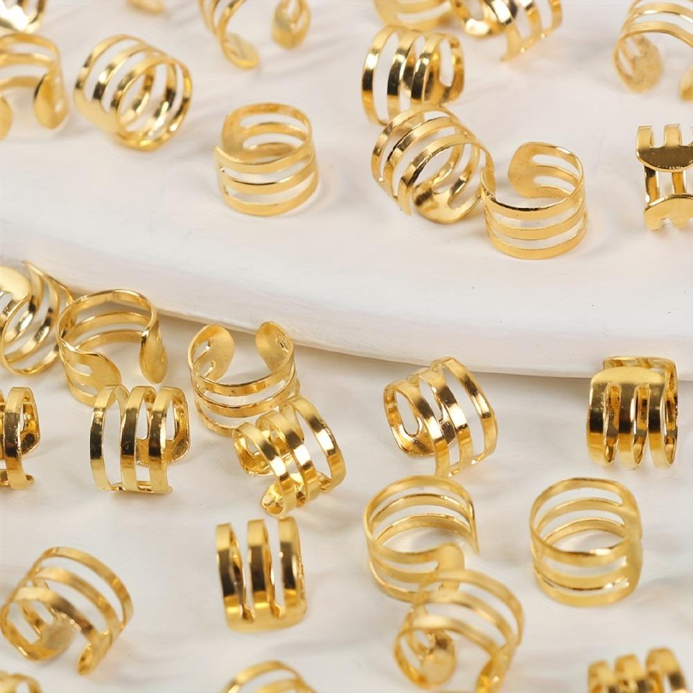 40pcs Hair Braiding Hollow Out Hair Ring Dread Locks Hair Braid Tubes Dreadlocks Beads  Decor