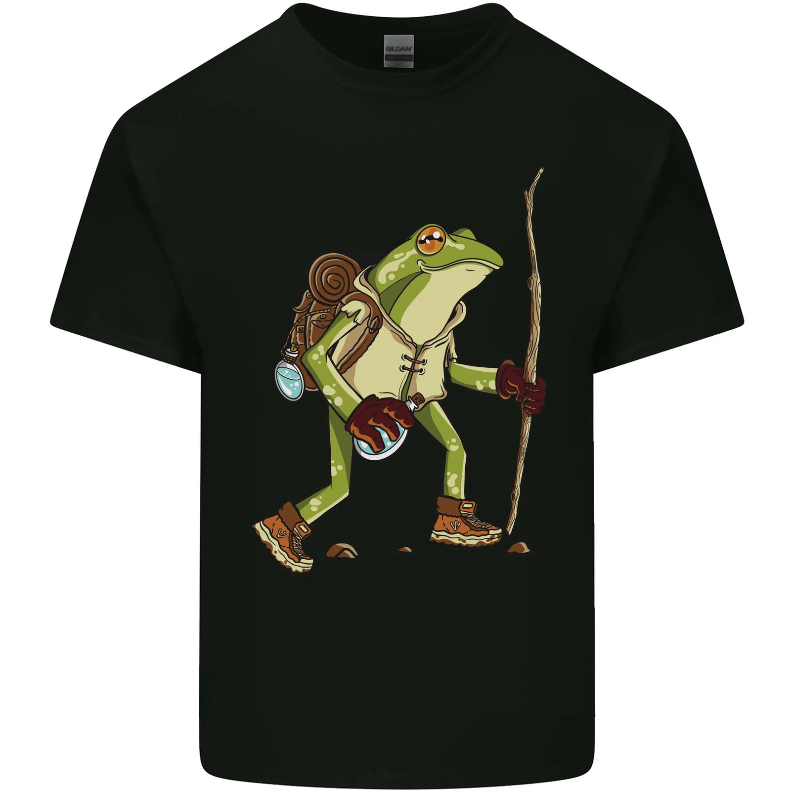 Trekking Hiking Rambling Frog Toad Funny Mens Cotton T-Shirt Tee Top 4XL